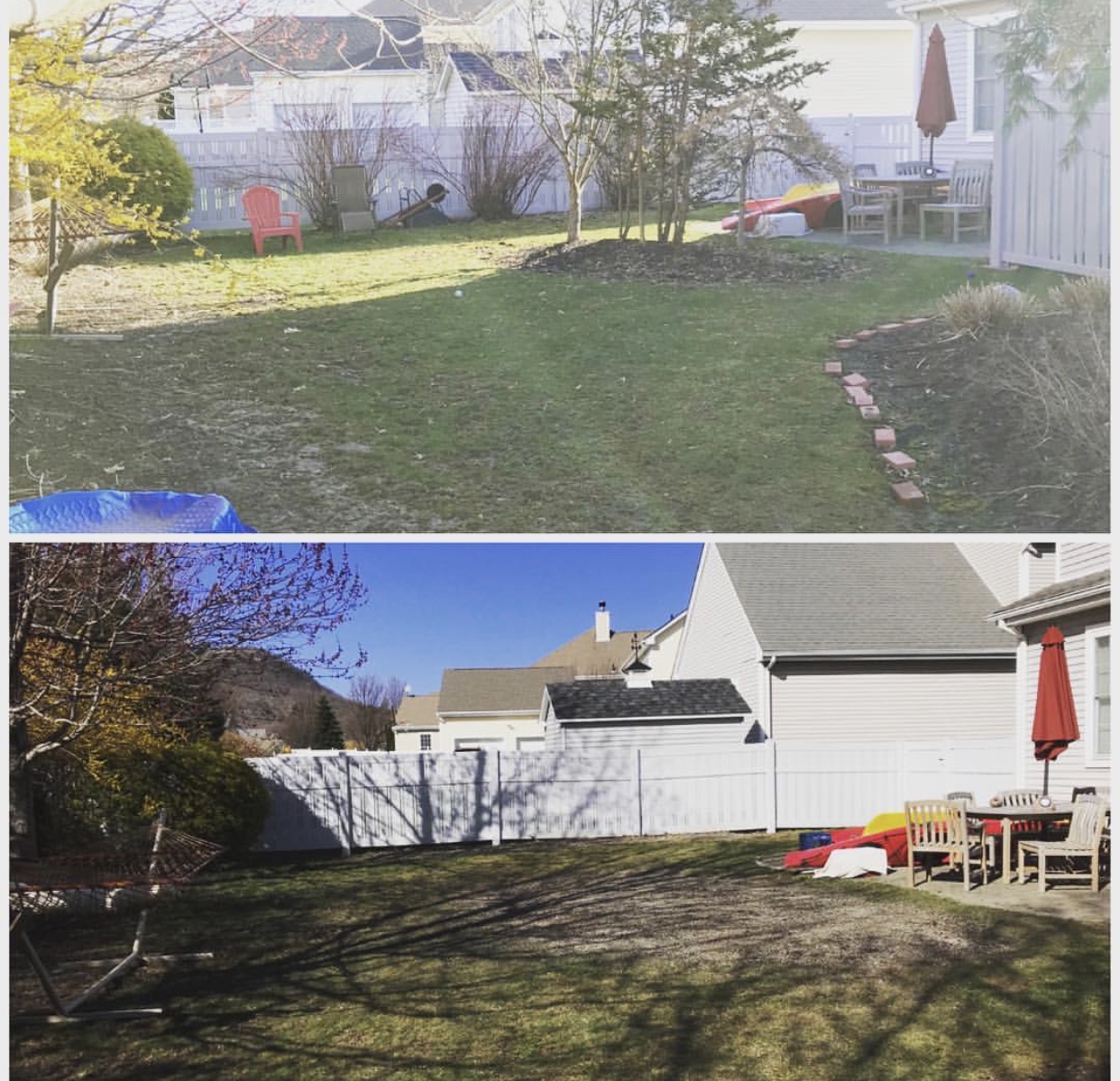 Paver walkway and planting bed