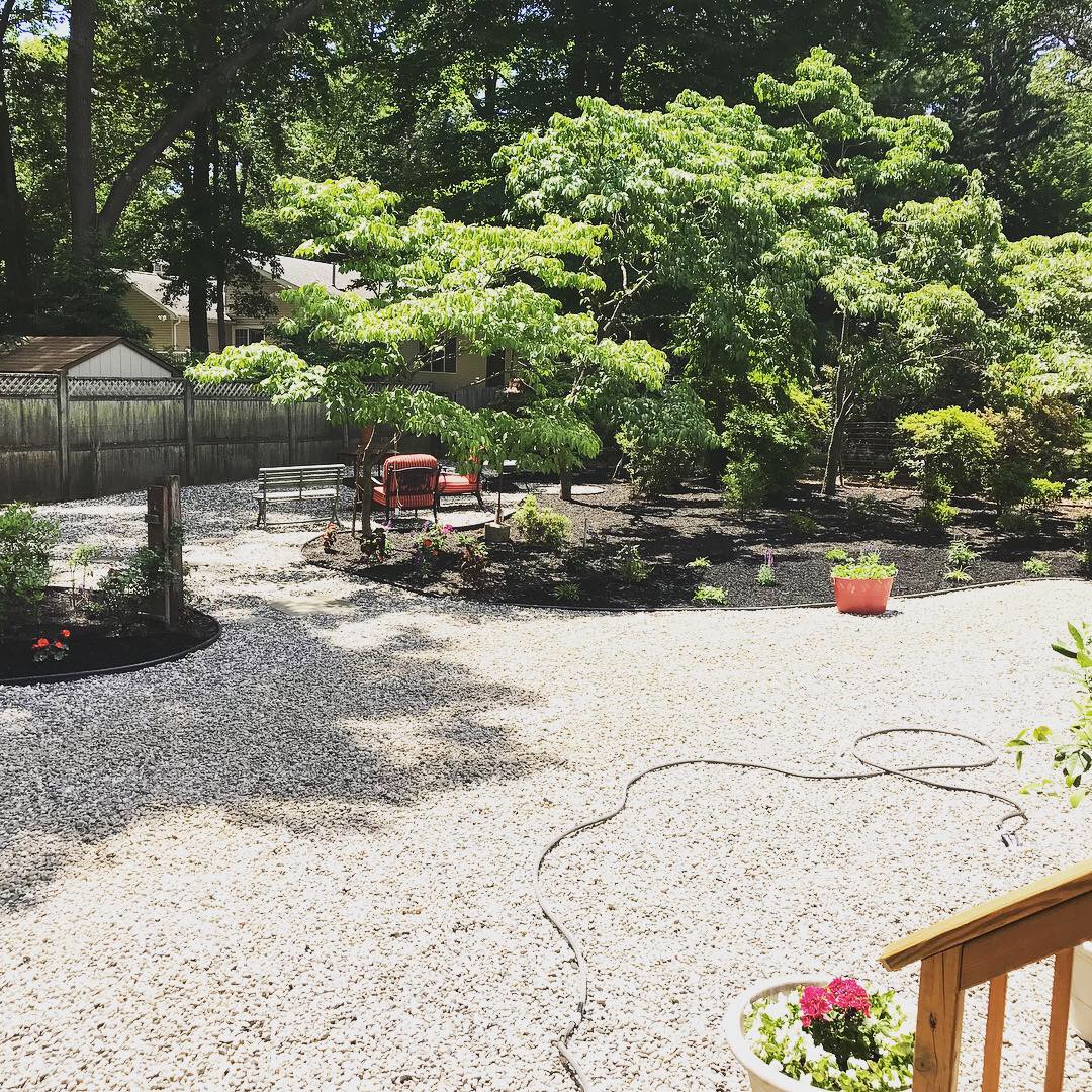 Finished landscaping project